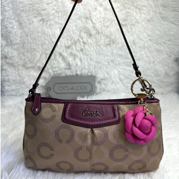 COACH y2k Purple Signature Canvas Wristlet Mini Purse - Picture 1 of 12
